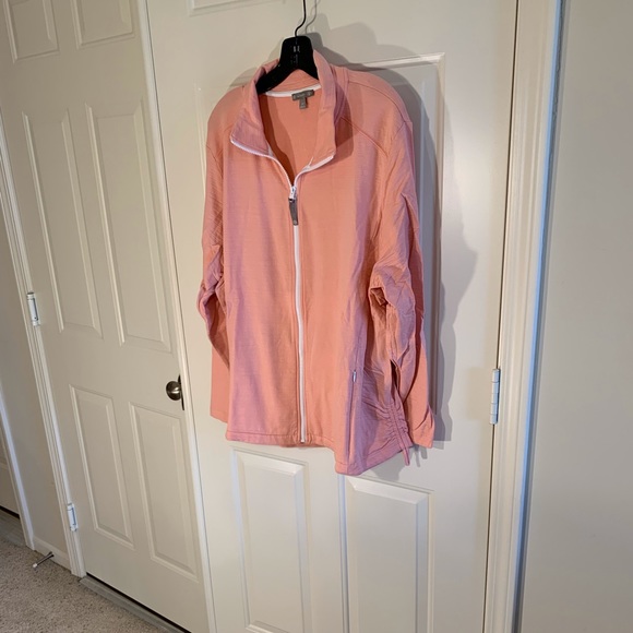 COPY - T by Talbots peach activewear zip up jacket NWOT - Picture 1 of 6